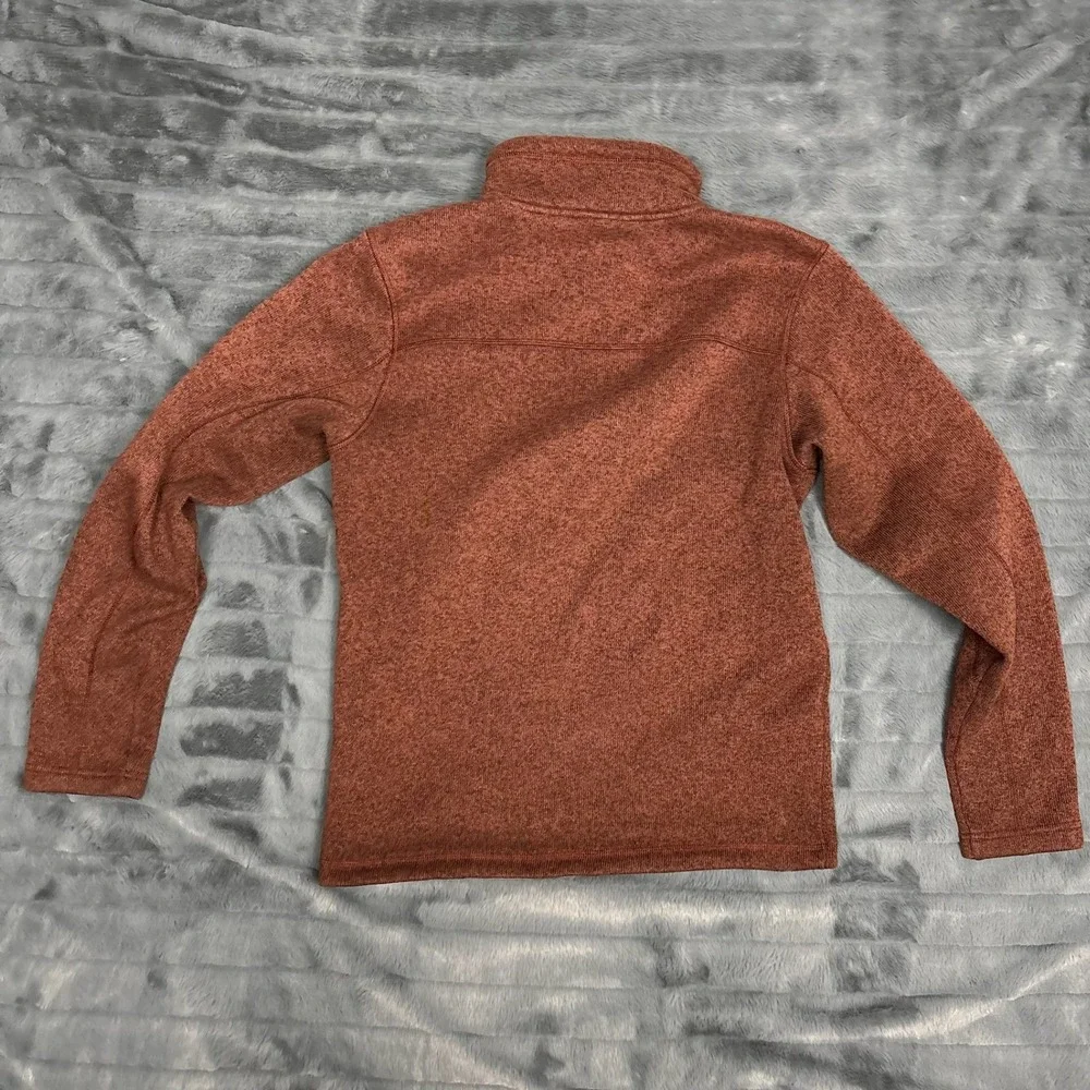 The North Face Gordon Lyons Mens Small Rust Brown Heather Quarter Zip Fleece